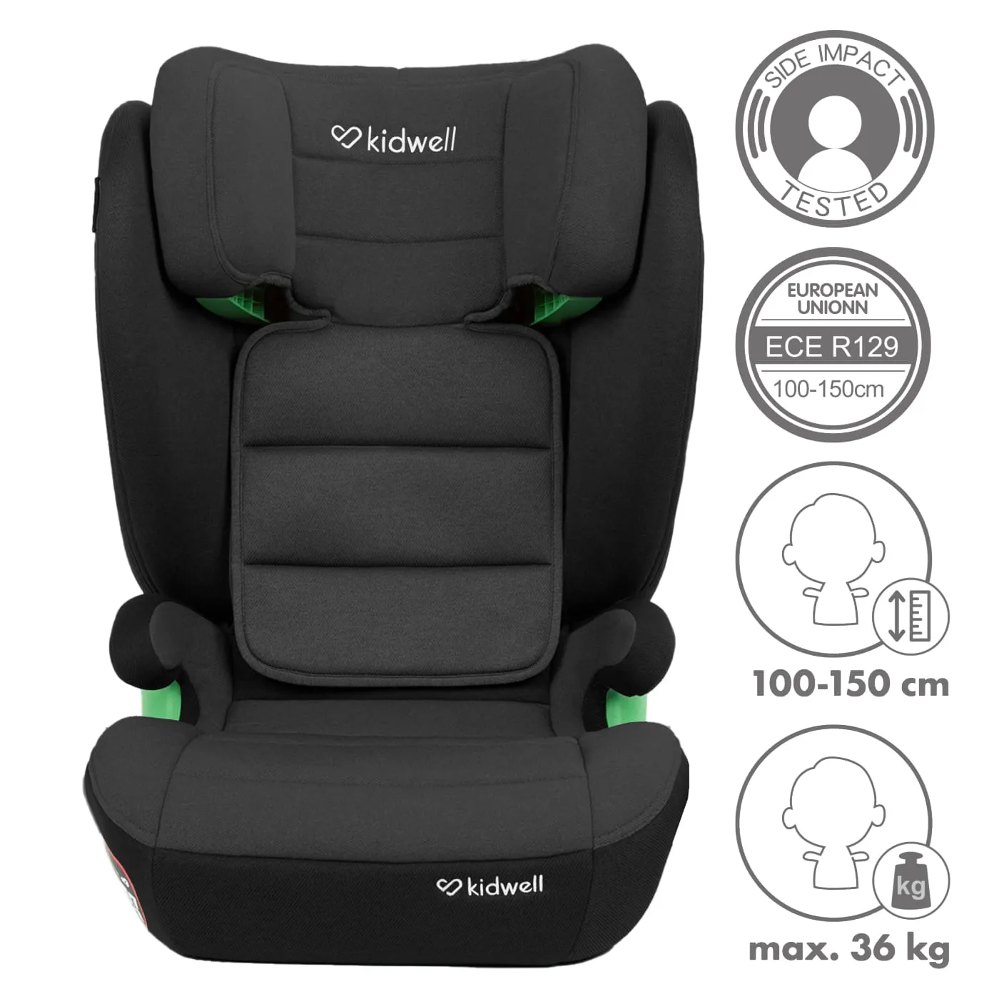 Автокресло Kidwell Weston I-SIZE GREY / BLACK